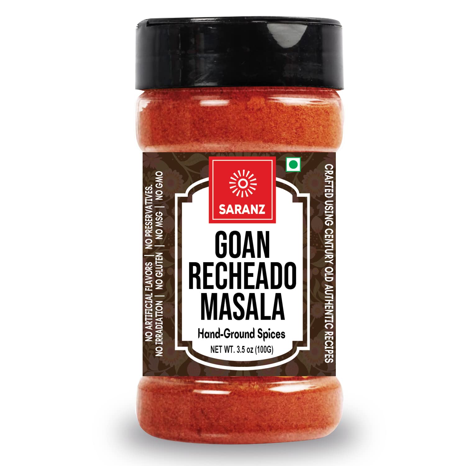 SARANZ Goan Recheado Masala | Instant Spices | Perfect for Goan Cuisine | Premium Artisanal Spices with Rich & Strong Flavour - 100 Grams Sprinkler Jar (B0B3Y6L5G2) Amazon Price History, Amazon Price Tracker