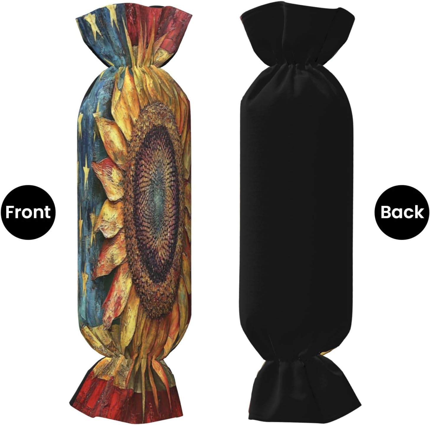 Make Sunflowers Cylindrical Pillow-Premium Bed Pillows, Side Sleeper Neck Support, Decorative Candy Design, Soft and Durable