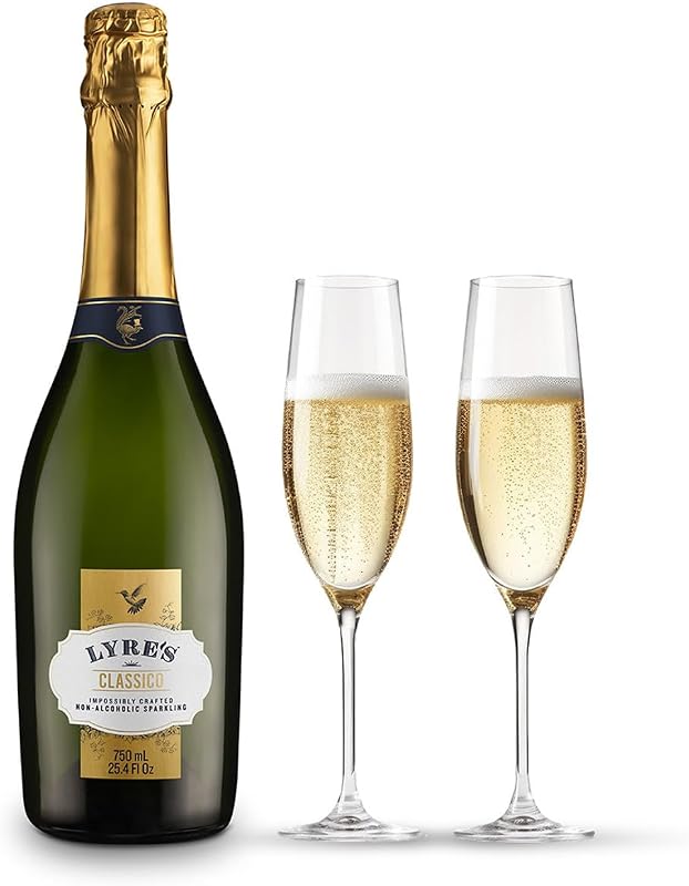 Lyre’s Classico Sparkling, Non Alcoholic Wine, Sparkling Wine Bottle | 25.4 Fl Oz bottle; zero-proof Prosecco alternative with 27 calories per serving and 1.1g sugar per Fl Oz; serve chilled