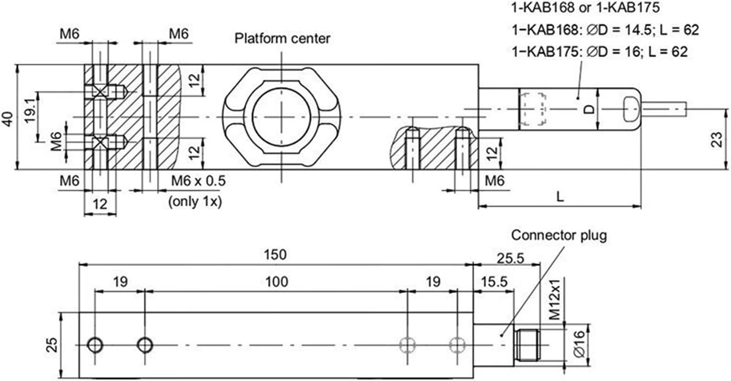 PW15PHC3 Single-Point Load Cell Weight Sensor 10/20/50/100kg(PW15PHC3-50kg)