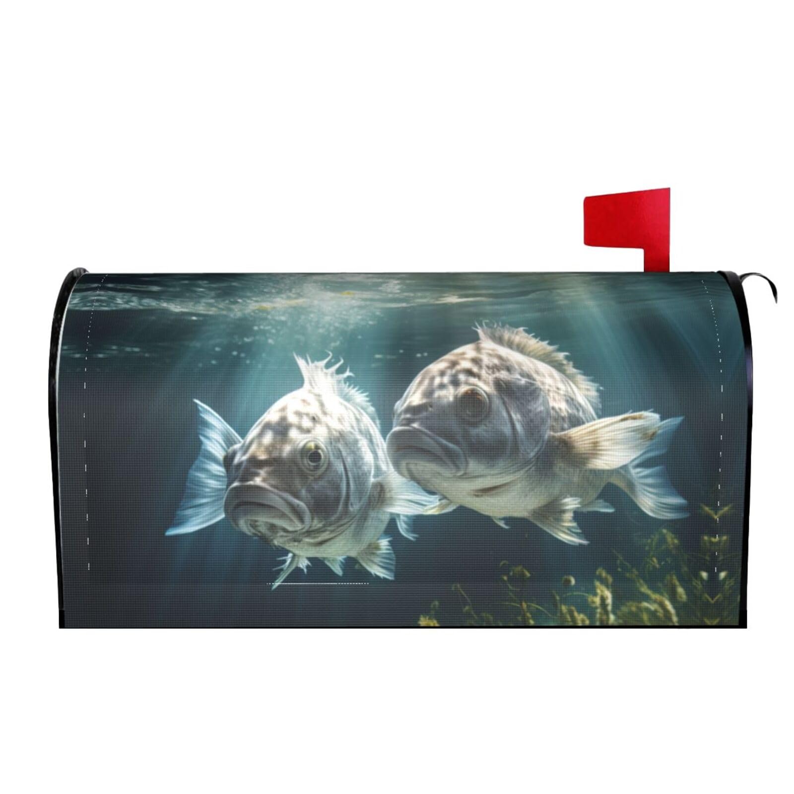 Underwater Ocean Sea Wildlife Fish 01 Mailbox Covers Magnetic Wraps Post Letter Box Cover Garden Home Decor