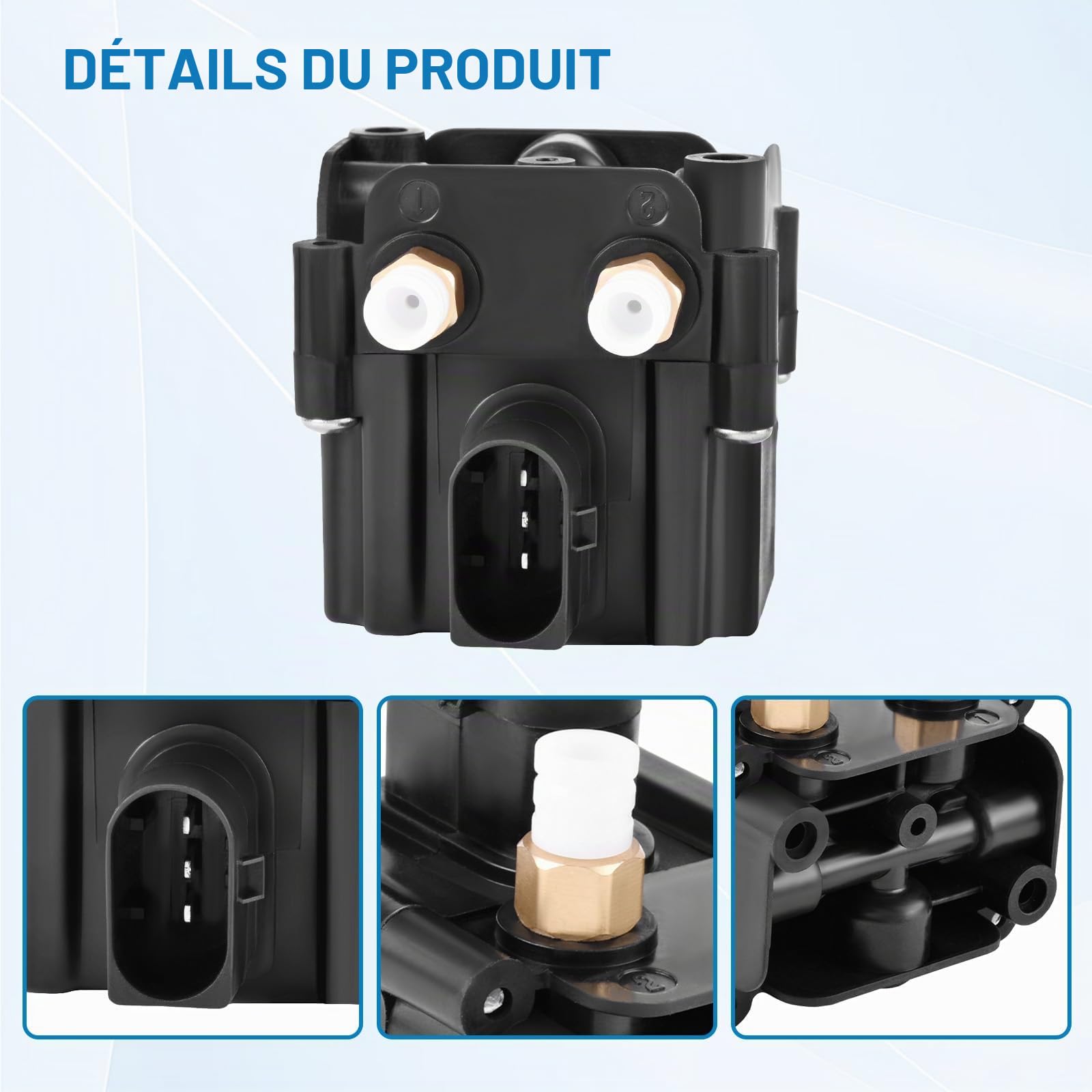 Bloc de soupape de suspension pneumatique compatible avec 5 GT F07, 5 Touring F11, série 7 F01 F02 F04, remplacement de soupape de compresseur de suspension pneumatique pour 4722555610