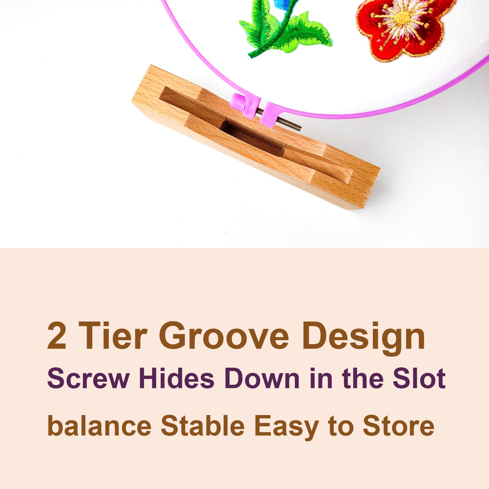 YUNHAN Embroidery Hoop Display Stand Holder Suitable Embroidery Hoop Frame,Cross Stitch Stand Base 3Pack Embroidery Display Stand Display Cross Stitch Hoop frame stand (Suitable 7-9.6IN Frame)