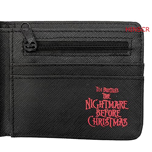 Jack Skellington Men Wallets The Nightmare Before Christmas Wallet Bi-fold PU Leather Wallet Credit Id Card Cash Holder Cool Wallets for Men Teen Boys4