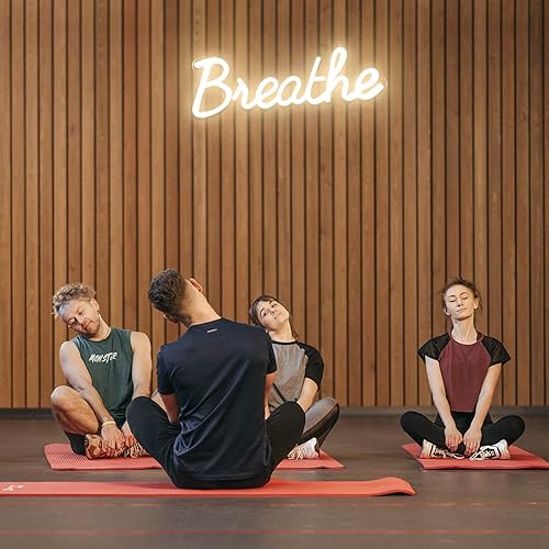 Miniatura 3 de Letrero de neón para decoración de pared de 5 V alimentado por USB, letreros de neón con regulador de intensidad para el hogar, estudio de yoga,