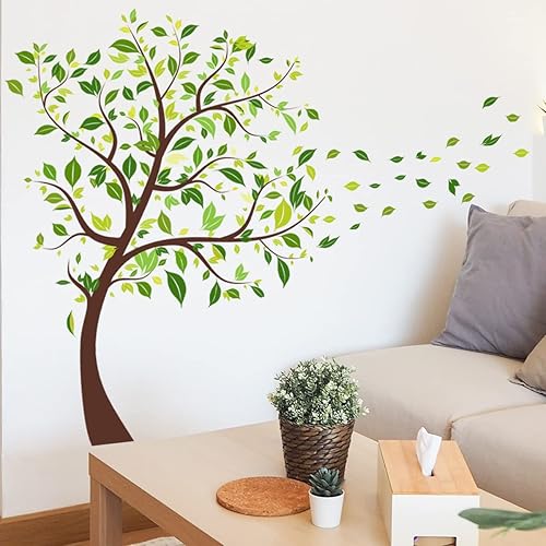 Miniatura 5 de Calcomanías de pared grandes para sala de estar, calcomanías de pared de árbol gigante para dormitorio, calcomanías de vinilo extraíbles, decoración