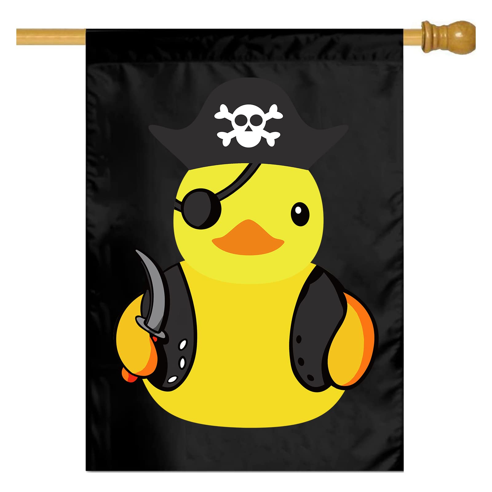 Pirate Rubber Duck Garden Flag 28 X 40 Inch Outdoor Floral Mini Yard Flag House Flags Double-Sided Farmhouse Sign For Home Garden Decoration โ image 1