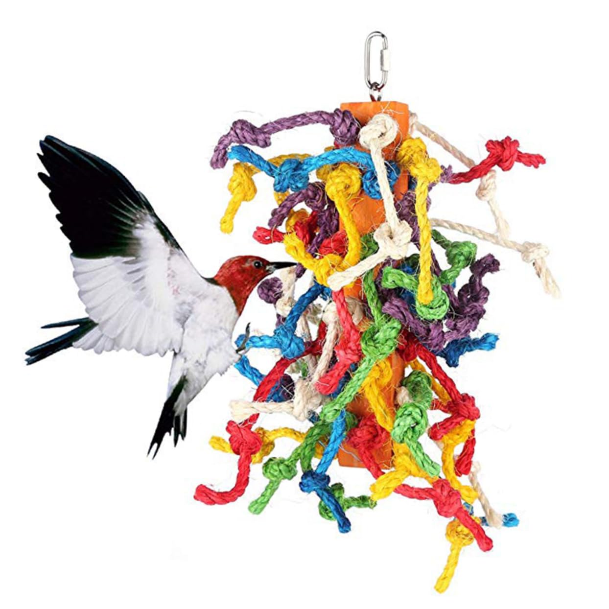 Toddmomy 3piezas Juguete para Pájaros De Cuerda Accesorio para Jaula De Periquitos y Juguete Masticable para Estimulación y Entretenimiento De Aves Pequeñas