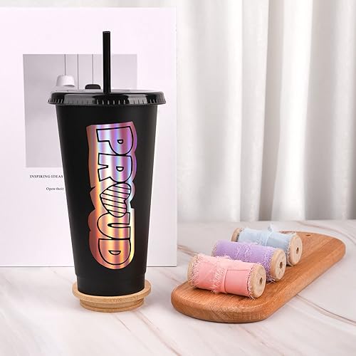 Miniatura 3 de TECKWRAP Vinilo cromado holográfico de color oro rosa brillante arcoíris de 1 x 5 pies