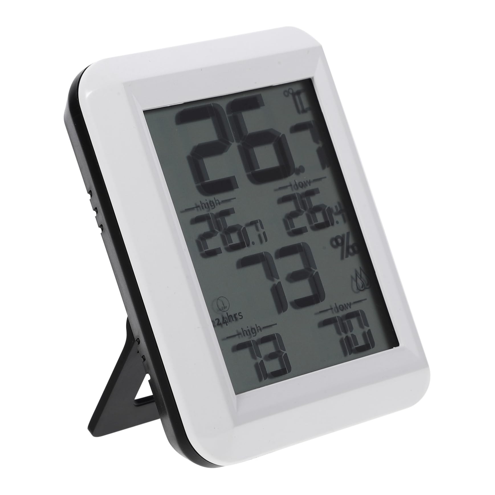 Healvian 2pcs Hygrometer Digital Humidity Meter Digital Temperature Meter Temperature and Humidity Meter Indoor White Thermometer