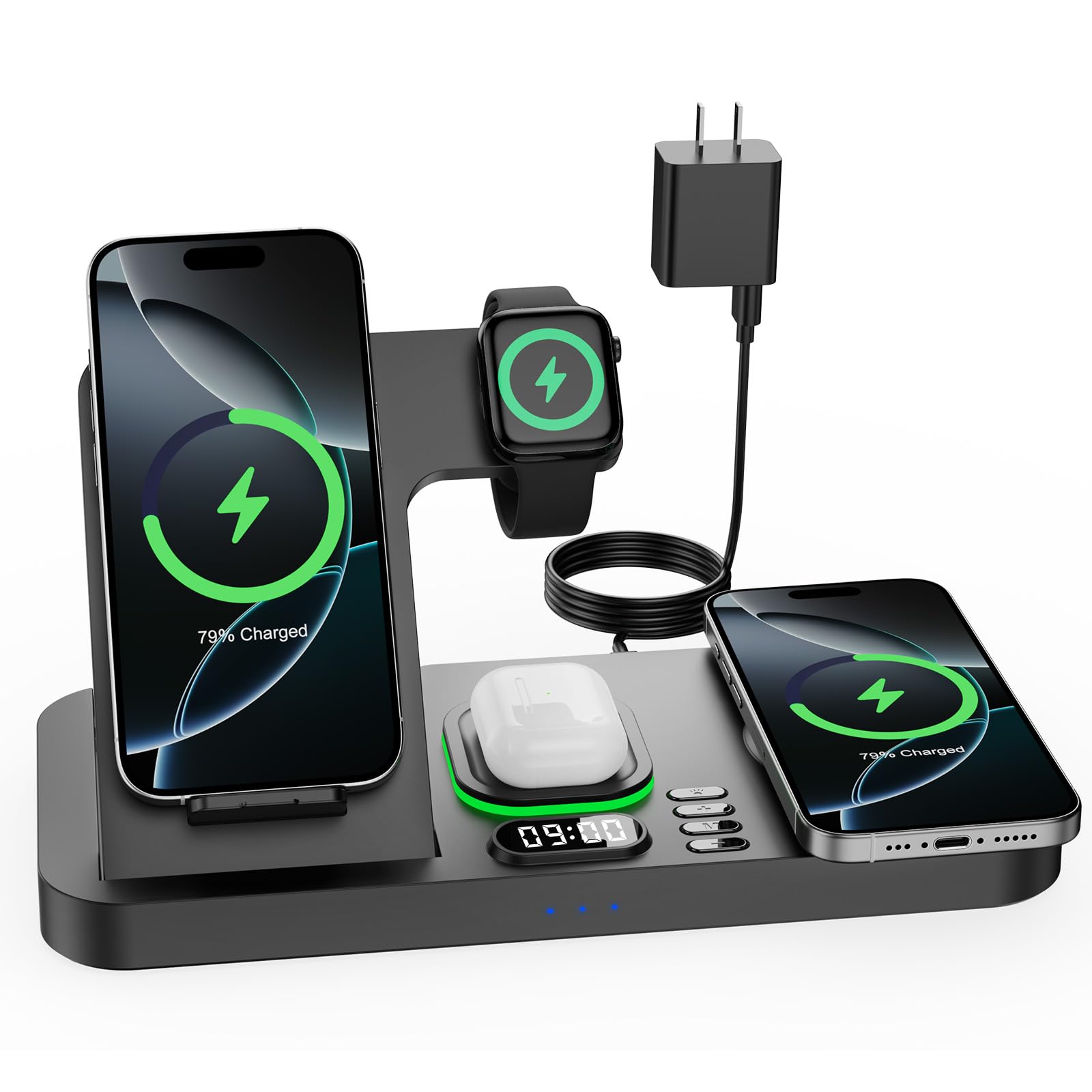 Amazon.com: Dual Phone Wireless Charging Station for Apple Devices