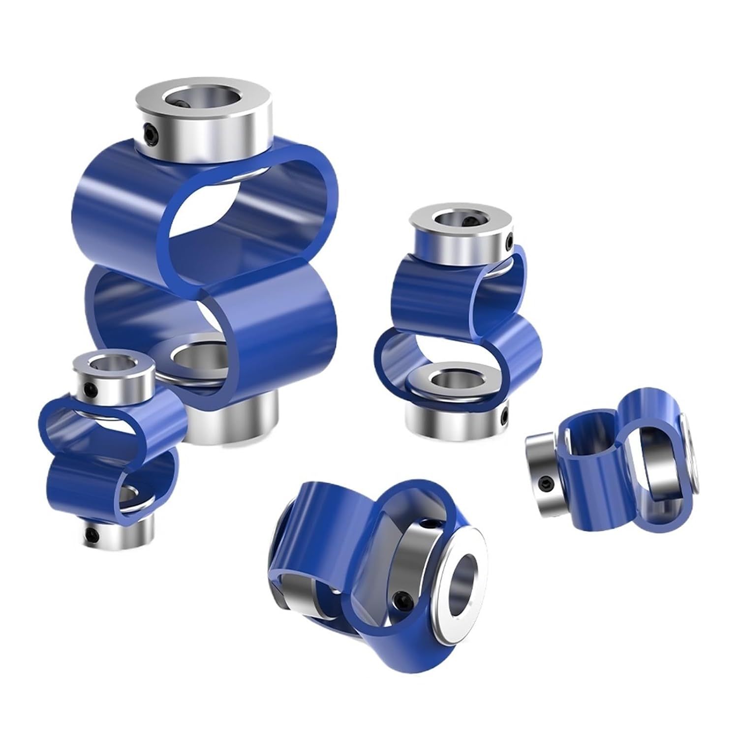 D27L30 Plasctic Flexible 8-Shaped Coupler Eccentric Declination Elastic Motor Encoder Coupler Aluminum Alloy Coupling(6x6)