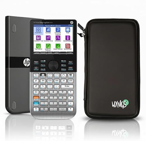 HP Prime G2 Graphing Calculator Including WYNGS Custom-fit Protective case Black