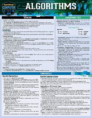 Algorithms: a QuickStudy Laminated Reference Guide