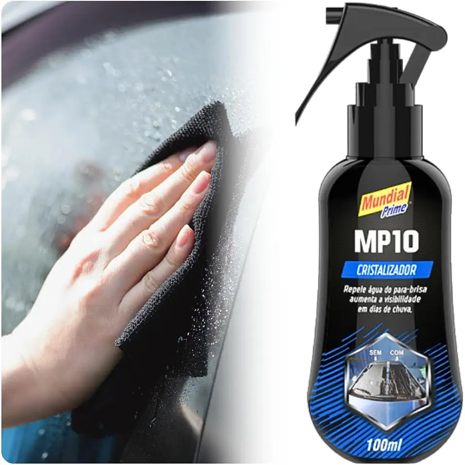 Cristalizador MP10 Limpa vidros Prime Repelente Repele água chuva parabrisa
