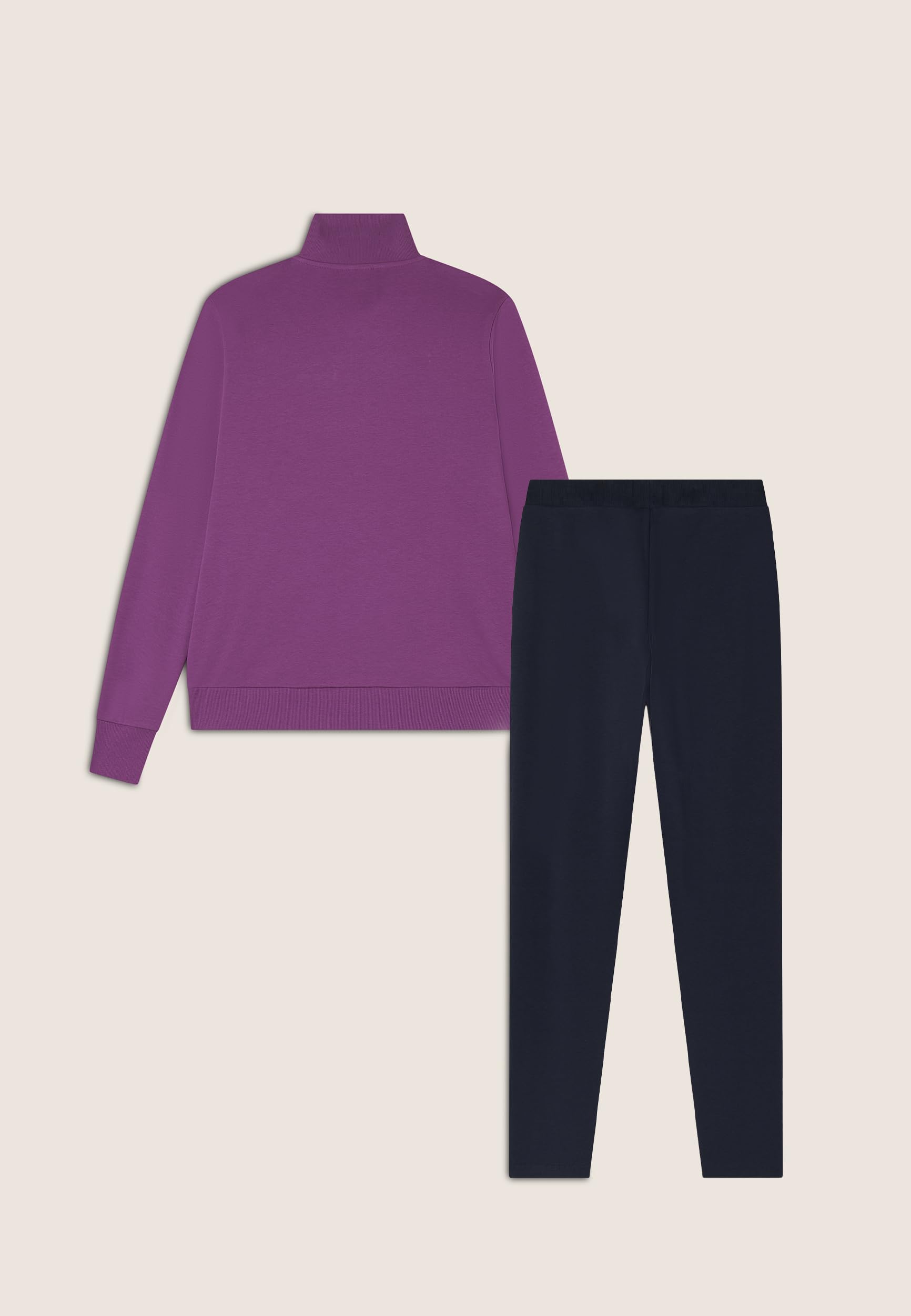 FREDDY Tuta Donna Zip e Collo Alto in Tessuto Interlock di Cotone Logo Glitter