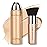 LOKFAR AirBrush Foundation Spray, Silky Mist Spray Makeup Kit with Brush, Full Coverage Foundation for Smooth Radiant Finish, Formula Breathable Lightweight Hydrating | 02 Nude