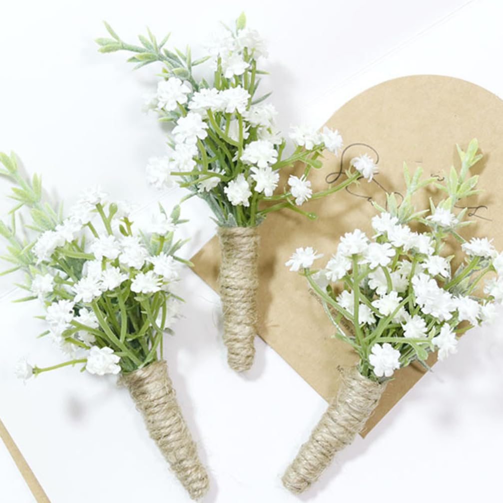 ERINGOGO 10stücke Teiliges Männer-Boutonniere Für Hochzeiten Handgefertigte Ansteckblumen Mit Nadel Stilvolle Hochzeitsdekoration Für Bräutigame Und Gäste Langlebige Künstliche