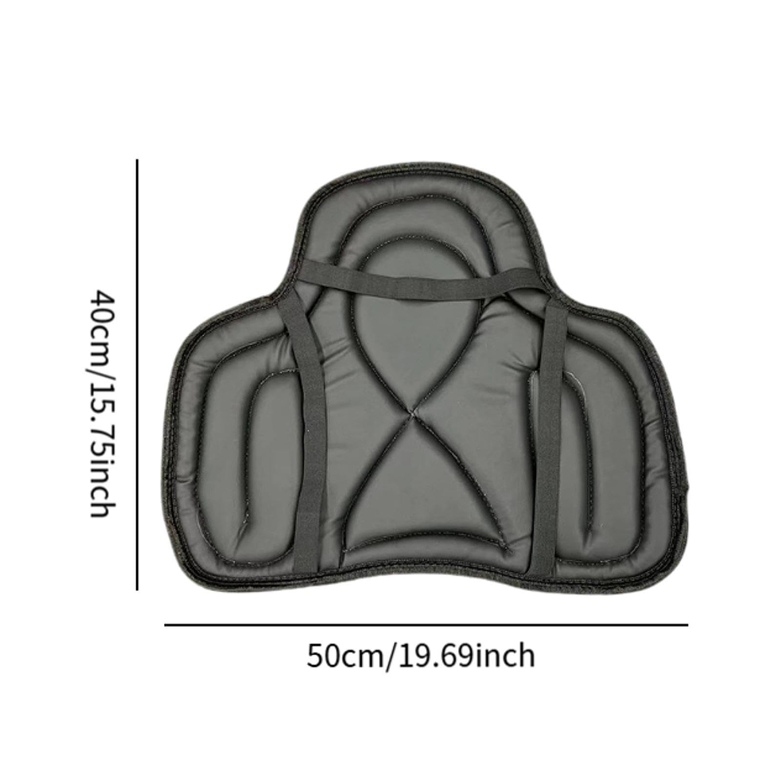 Sottosella Cuscino per Sella da Equitazione con Cinghia di Fissaggio Accessori per Equitazione Cuscini Morbidi per Equitazione Sottosella da Dressage, Nero