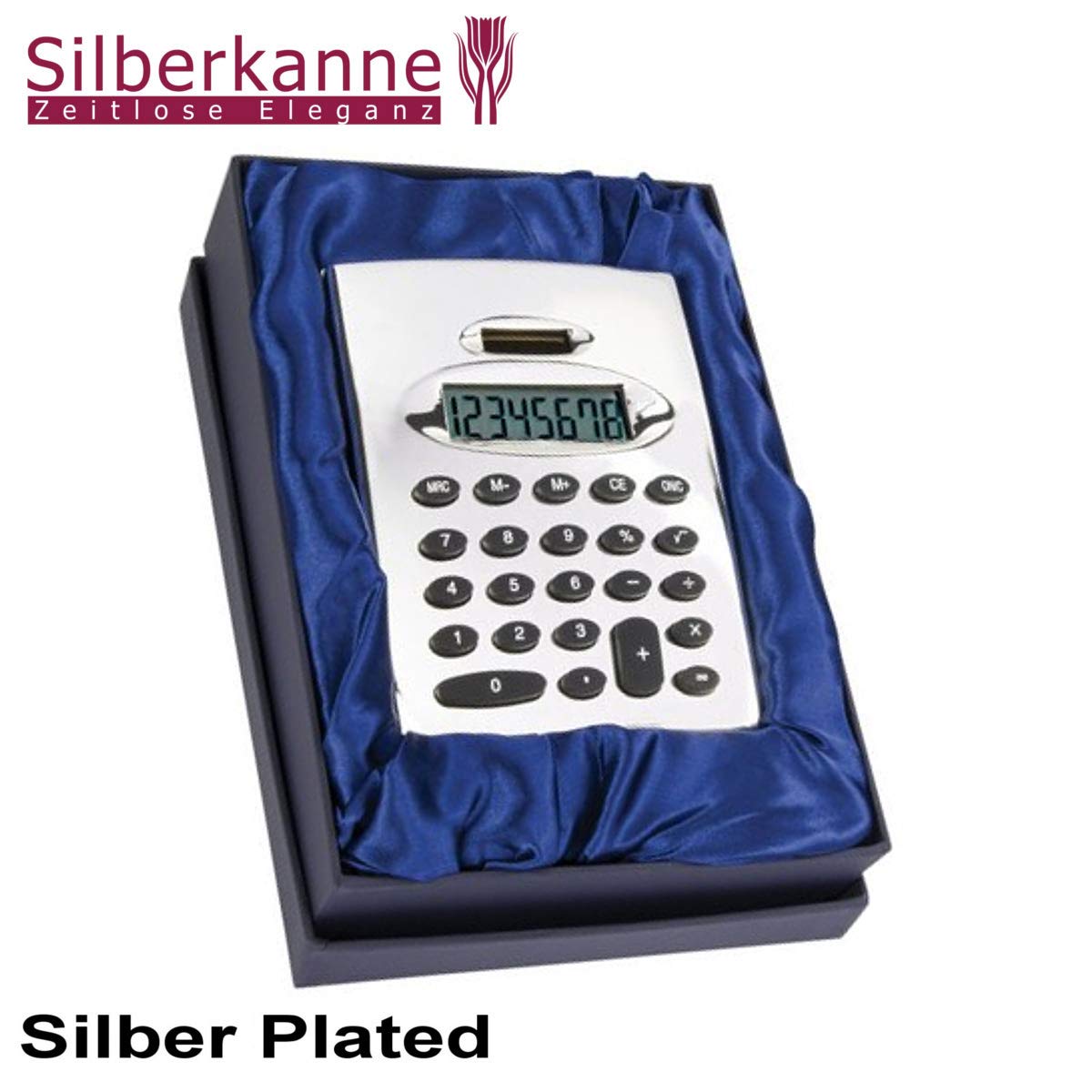 Klassik - Calculadora de Mesa (11 x 14 cm), Color Plateado