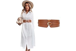 Suosdey Women's Wide Elastic Waist Belt for Dress