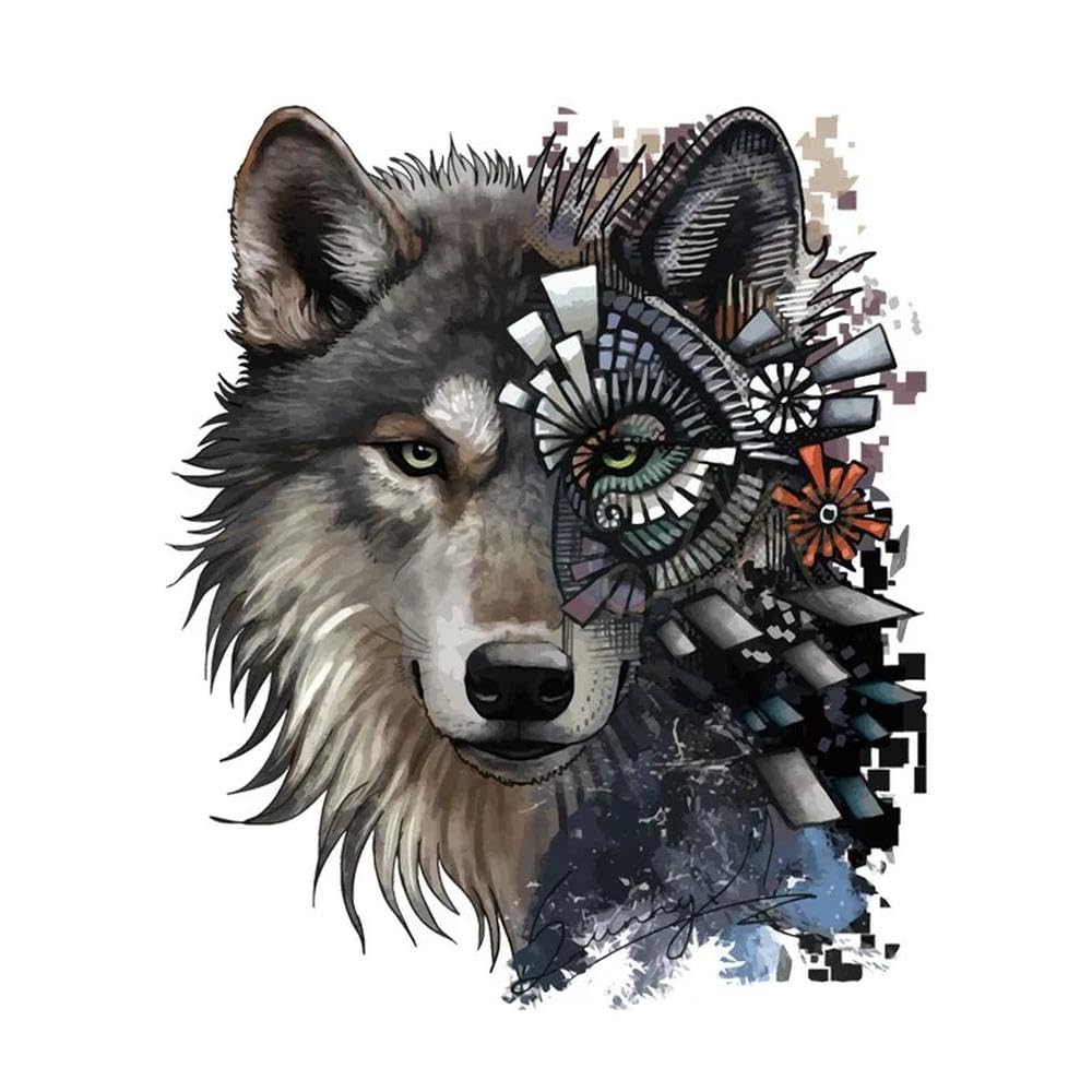 Car Sticker Mechanical Wolf Head Automobiles Motorcycles Exterior Accessories PVC Decal
