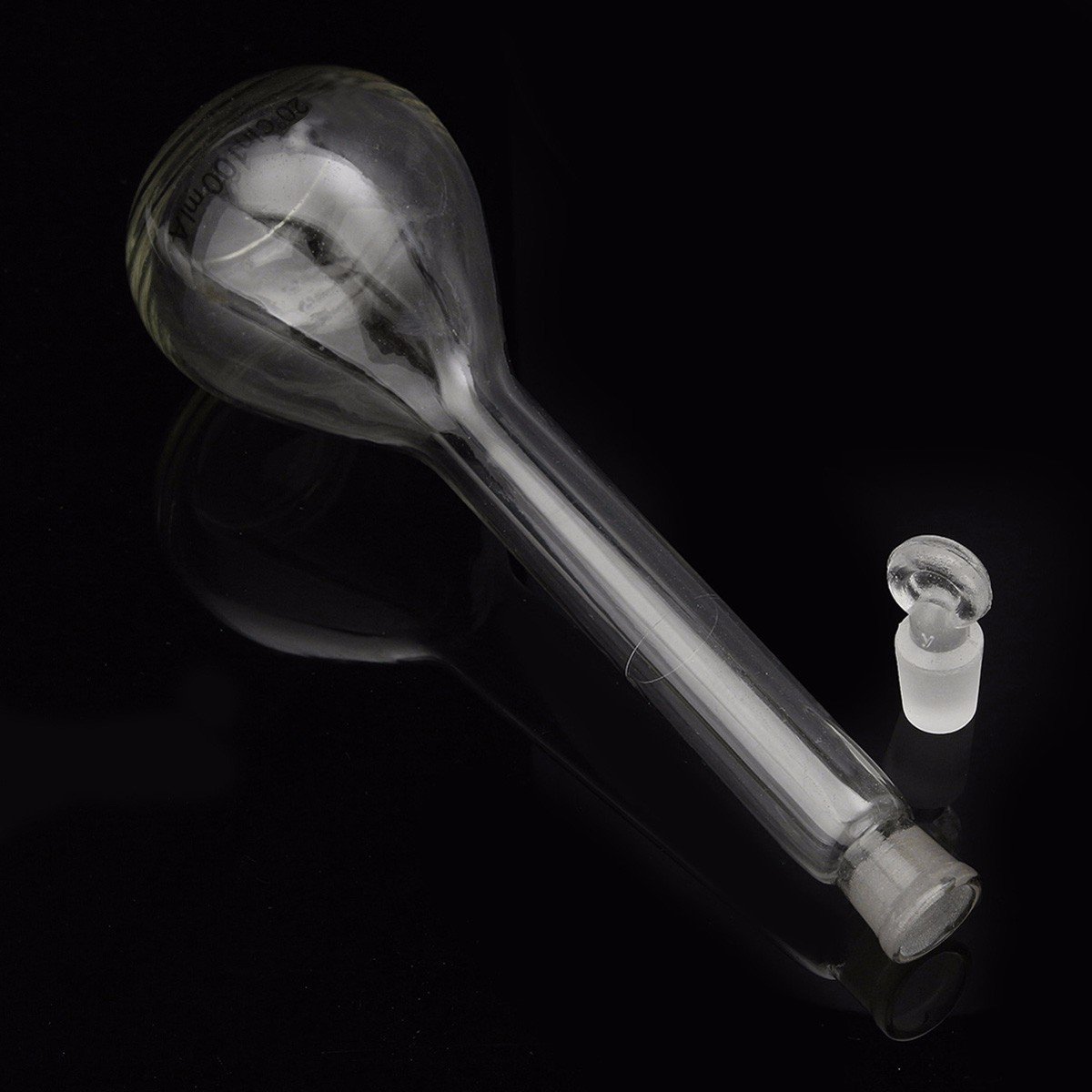 Fiole Jaugée En Verre Borosilicaté Transparent, 100 Ml, Avec Bouchon