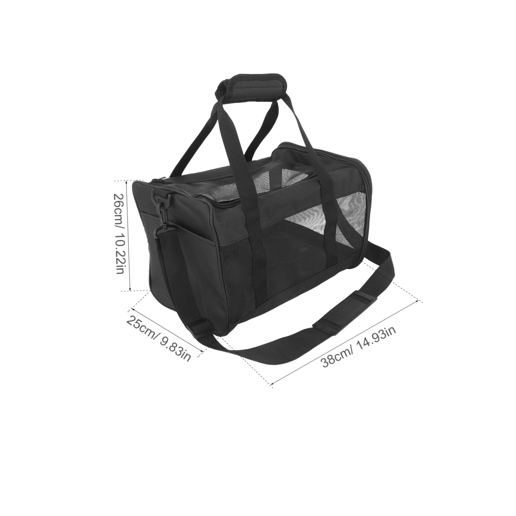 POPETPOP Versatile Small Dog Cat Carrier Bag Foldable Pet Travel Carrying Case Breathable Shoulder Strap for Easy Everyday Use