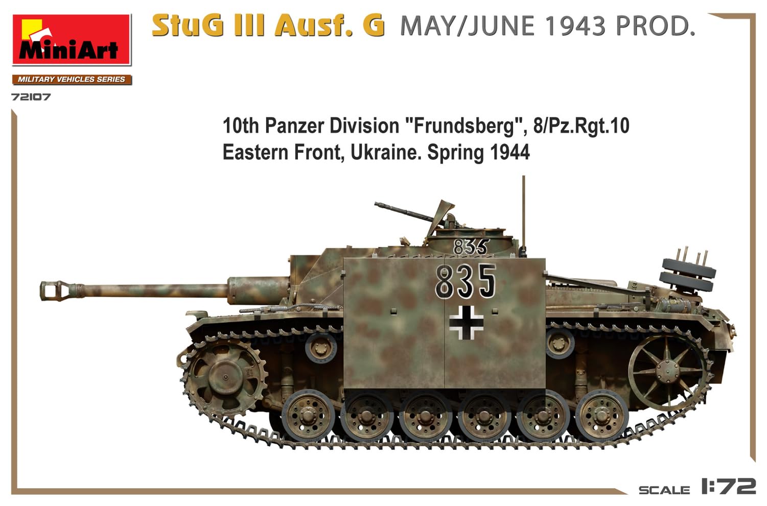 Miniart 1:72 - StuG III Ausf G May/June 1943, Molded Color, 29 cm x 4.5 cm x 19 cm - Image 2