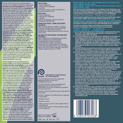 Variante de Veet crema depiladora Hombre, Color Gris (2 piezas)