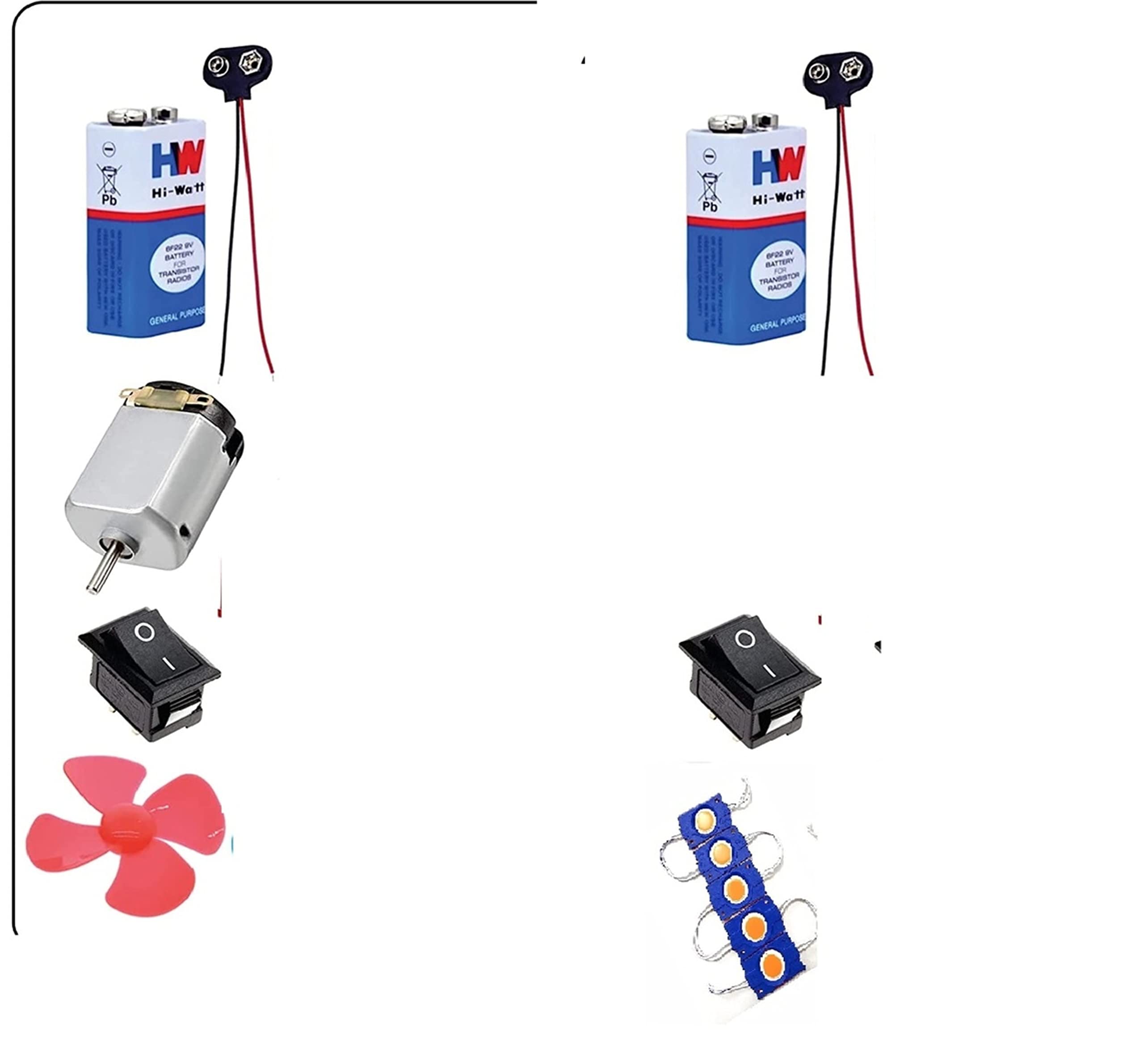 Simple DC + LED Light Combo Project Set kit with 9v battry Project Experiment School-College Experiment for Kids childen Students (B0C3V4HR34) Amazon Price History, Amazon Price Tracker