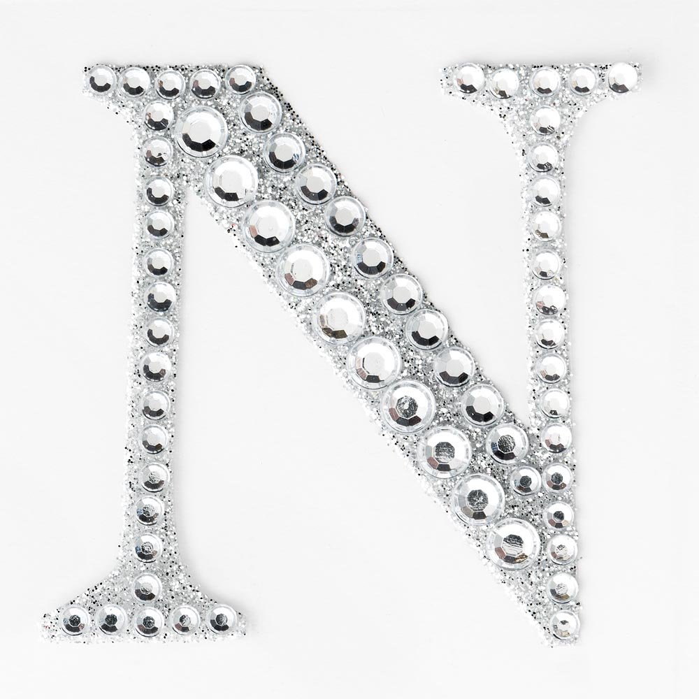 Italian Options N 5Cm Diamante Self Adhesive Glitter Sticker Letter