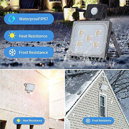 Papasbox Faretto Sensore di movimento, 30W LED