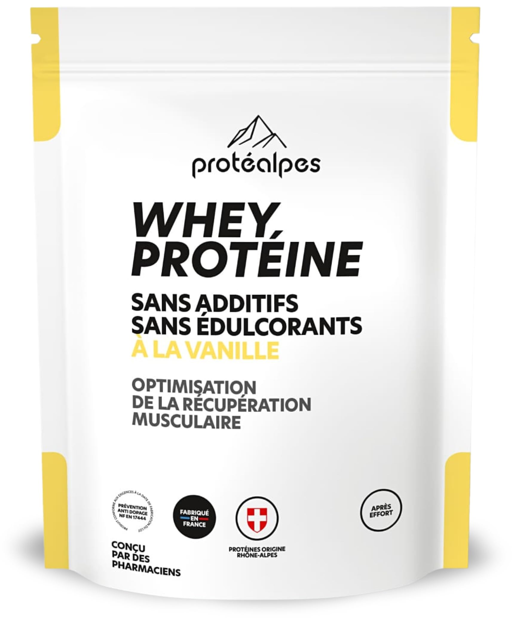 Whey Protéine Isolate I Made in France I Sans Additifs I Sans Édulcorants I Protéines Microfiltrées à Froid I Riche en BCAA I Sans Gluten (750g, Vanille)