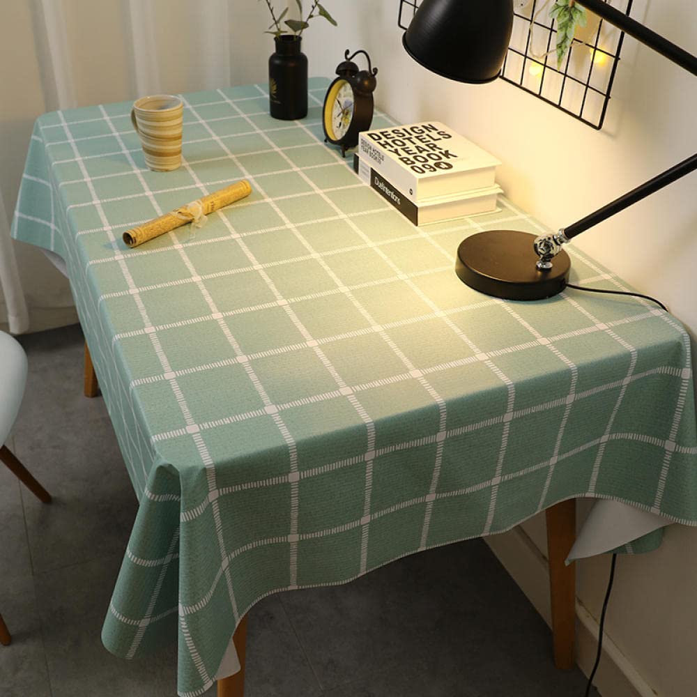 Tovaglia impermeabile, blu scuro, 120 x 120 cm, anti-graffio, effetto Recle, antimacchia, tovaglia per tavolo da pranzo, decorazione per la casa Ele