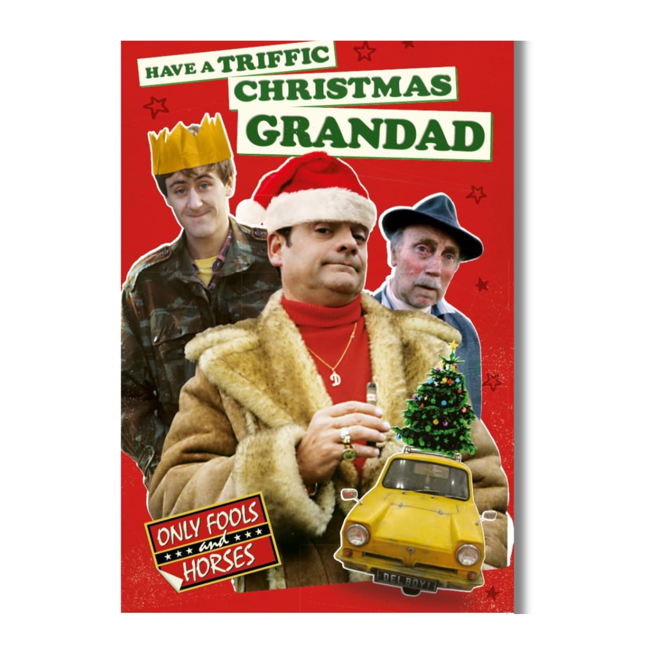 Danilo Promotions Ltd Official Only Fools and Horses Grandad Christmas Card, Christmas Card Grandad