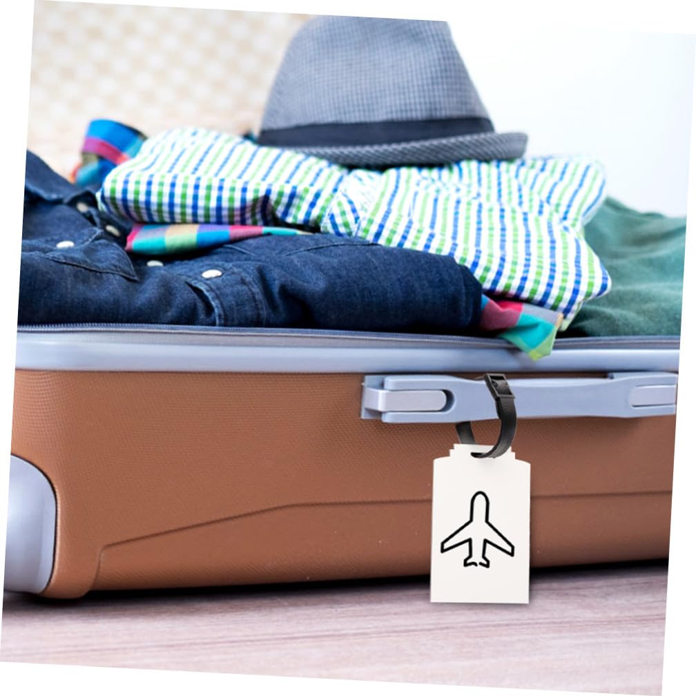 SECFOU 30pezzi Etichette Per Bagagli Vuote Tag Per Valigia Sublimazione Etichette Semplici e Eleganti Per Personalizzazione Con Trasferimento Termico Per Viaggi e Regali