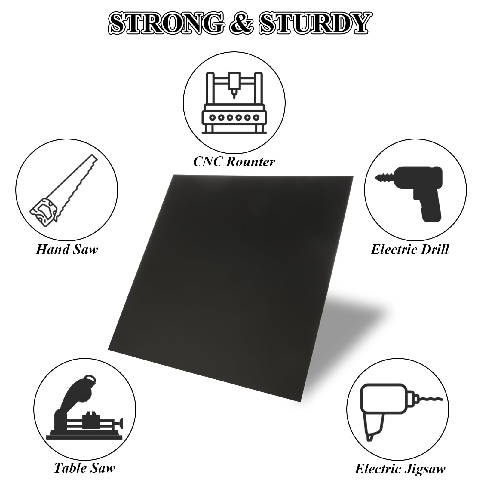 Confezione da 4 lastre in alluminio anodizzato nero, 30,5 x 30,5 x 0,8 mm di spessore, piastre in alluminio anodizzato, per incisione laser, artigianato, decorazione della casa