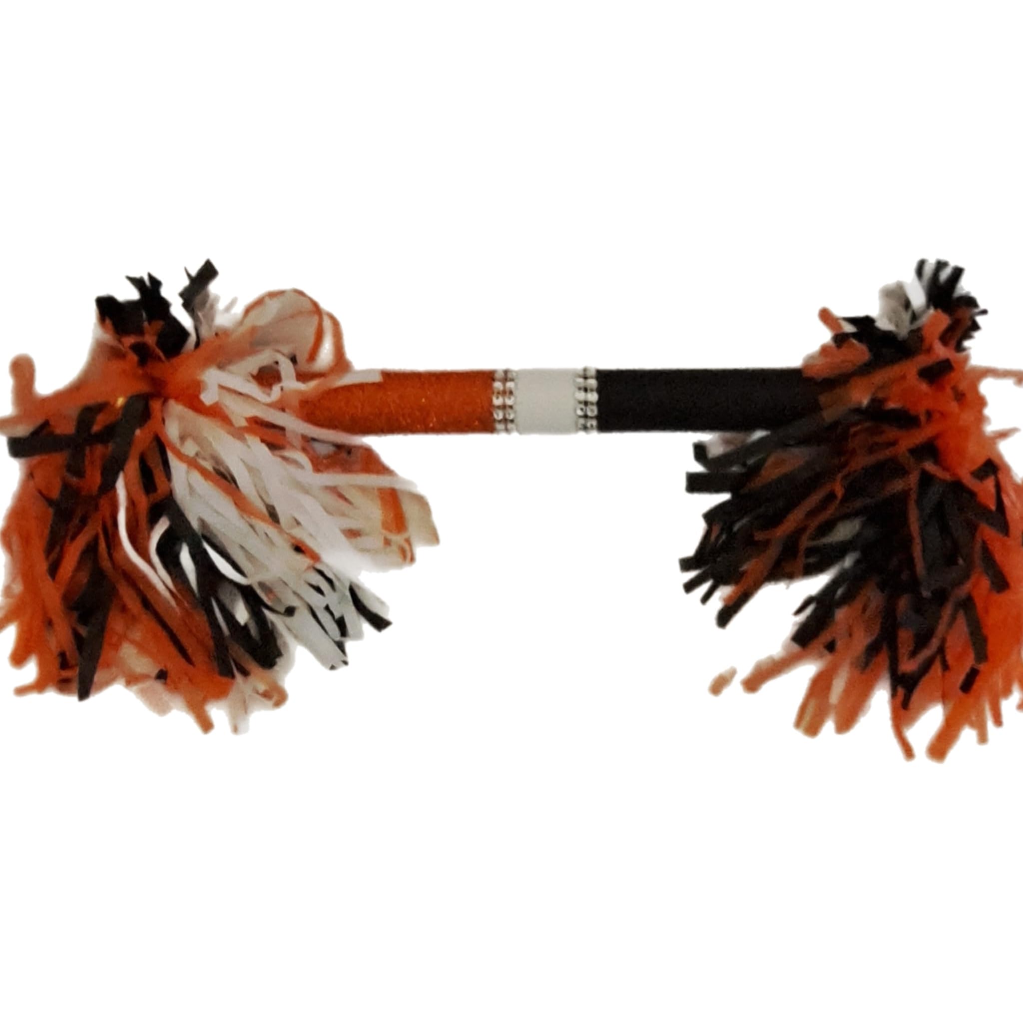 Orange Black and White Glitter Spirit Stick