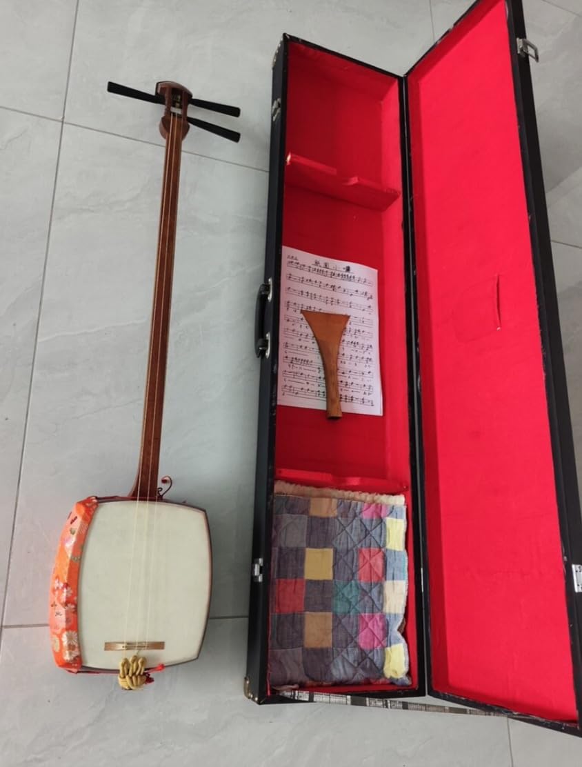 Shamisen, Padauk Wood tradycyjny japoński 3-strunowy instrument muzyczny