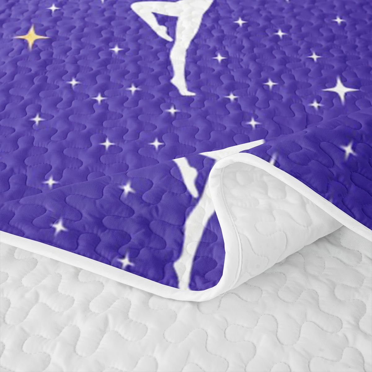 Feelyou Gymnastics Quilt Set Full Size Gymnast Dancers Comforter Set for Kids Boys Girls Ballet Bedspreads with 2 Pillowcases Bedding Lightweight
