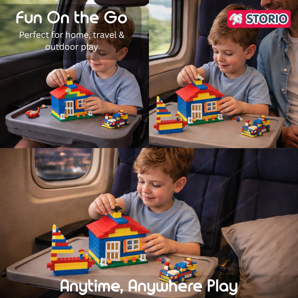 Storio Toys Mega Makers Kids 200+ Pcs Building and Construction Blocks Toy Set for Boys & Girls - DIY Educational & Learning Puzzle Games for Children, Ideal for Kids’ Creative Play