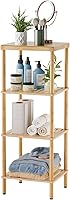 AmazerBath 4-Tier Bamboo Bathroom Shelf - Eco-Friendly Space-Saving Storage Rack for Bathroom Kitchen Living Room