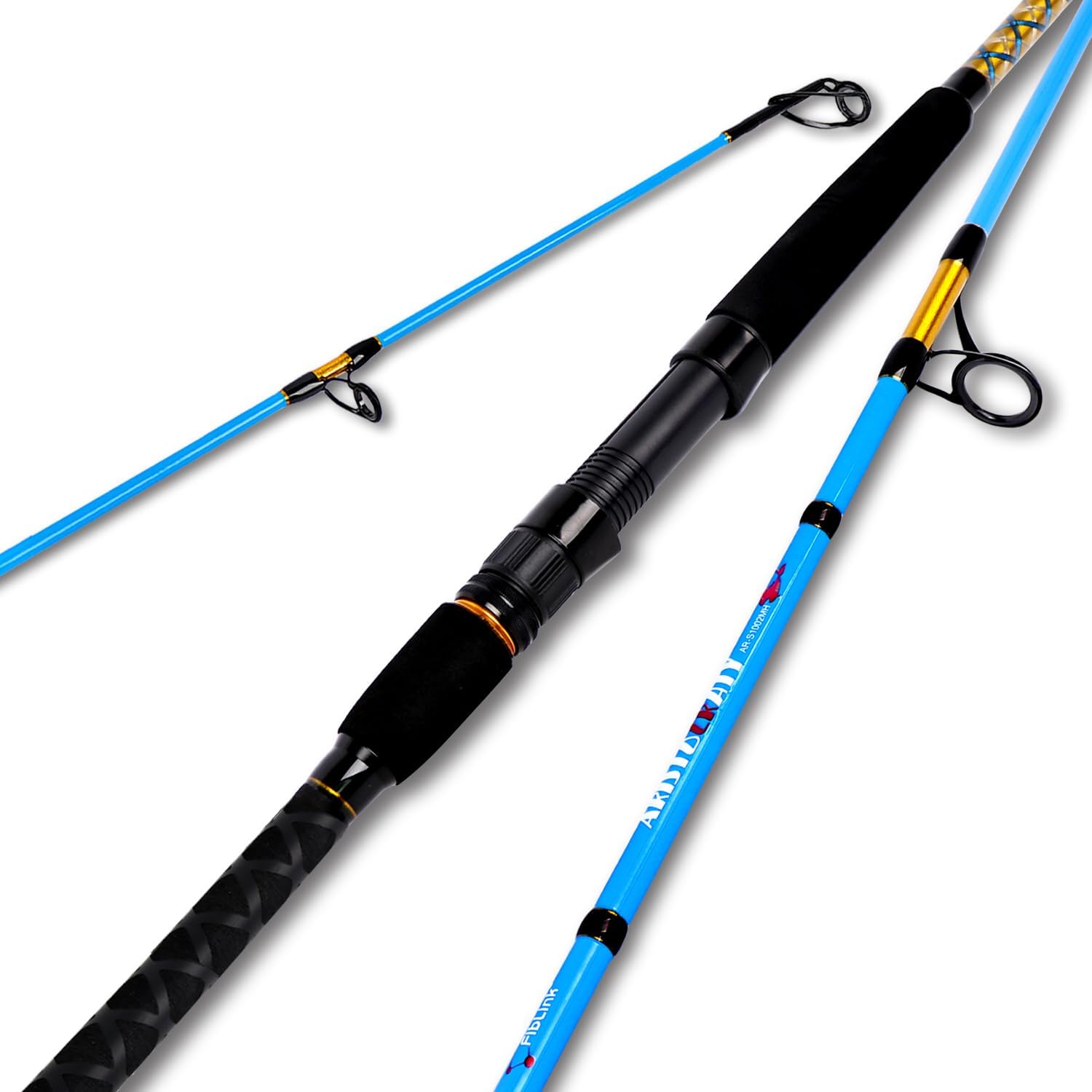 Fiblink Surf 2-Piece/3-Piece/4-Piece Fishing Rod Spinning/Casting Carbon Fiber Travel Fishing Rod (9ft/10ft/12ft) Spin - 2pc - 10ft
