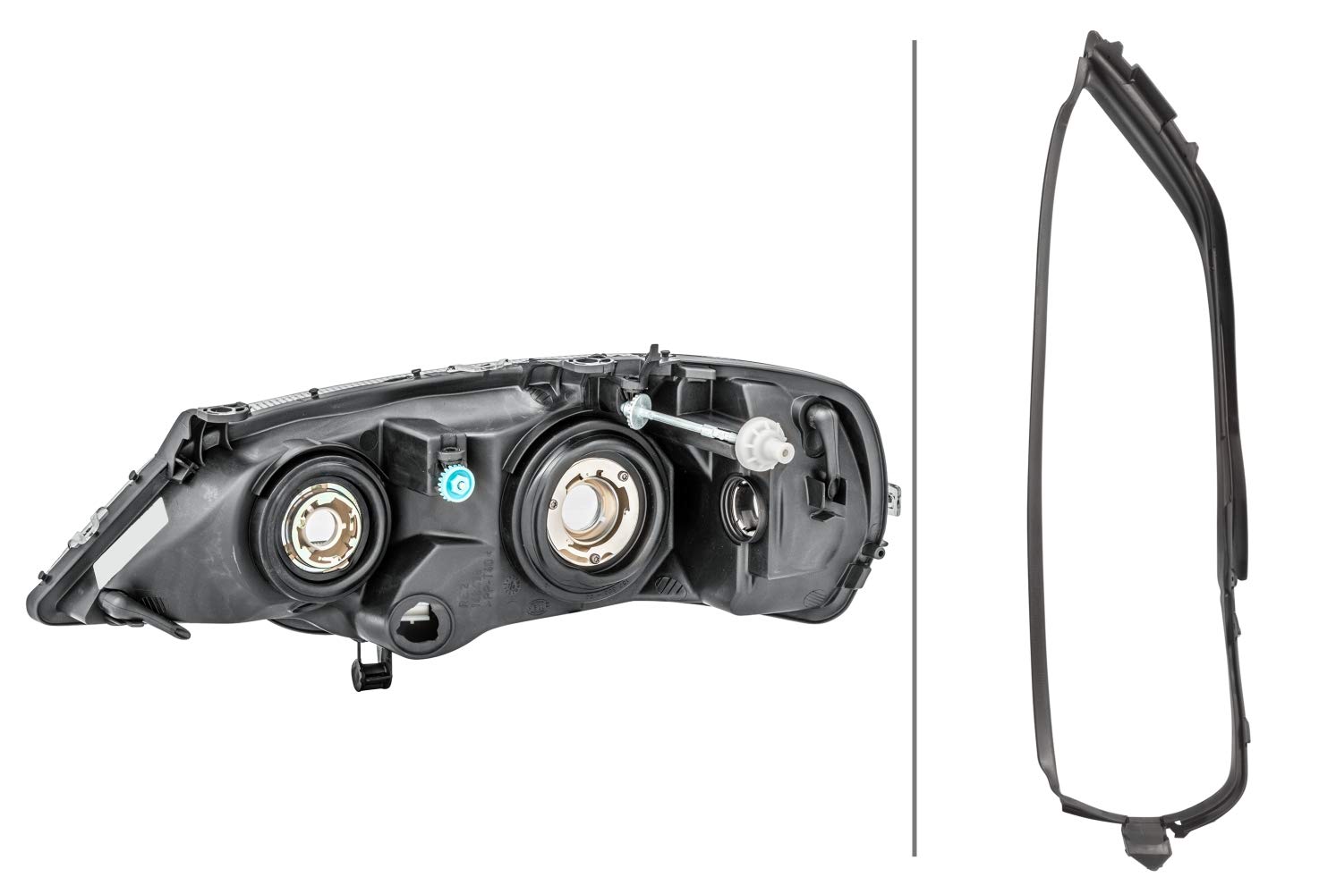 HELLA 1AL 012 758-121 LED/DE Insert Headlight 90mm performance Bi-LED L5570 12/24V round Crystal clear DEUTSCH plug