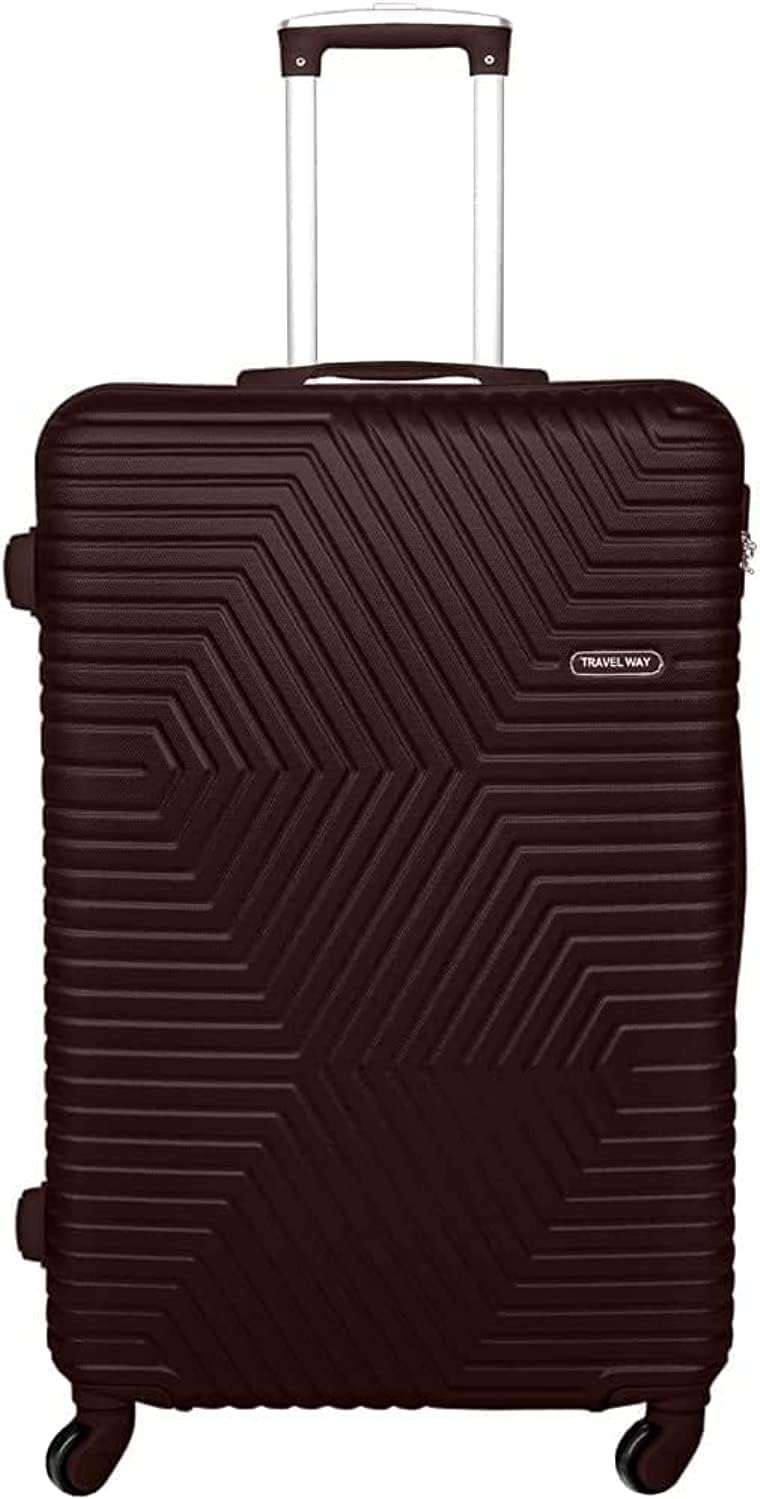 Lightweight Carry On Luggage Trolley - Hardshell Hand Carry Spinner Suitcase for Travel | ABS CarryOn Luggage with 4 Spinner Wheels (20 Inch (51 cm), Brown)