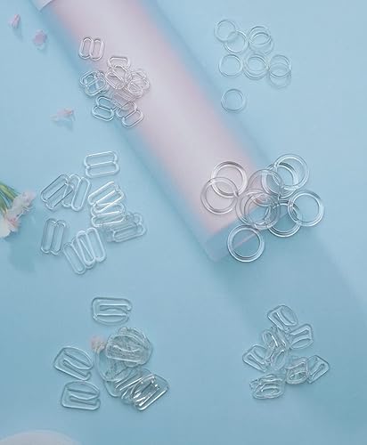 Miniatura 4 de Sowaka 60 ganchos para correa de brasier, de nailon, diferentes estilos, varios tamaños, pequeños, para bikini, bikini, ajuste de clip, ganchos para