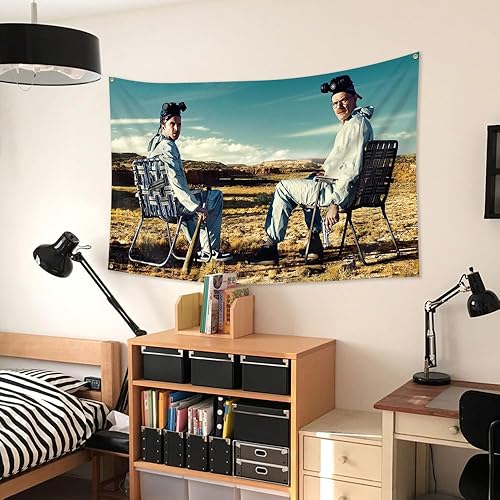 Miniatura 3 de Tapiz de Breaking Bad, bandera blanca de Walter, pancarta de Jesse Pinkman, banderas divertidas para dormitorio universitario, póster para
