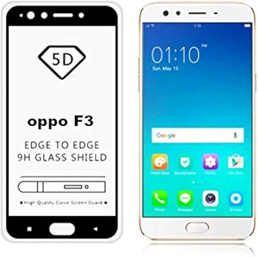 شاشة حماية بدرجة إمالة 5 لموبايل أوبو F3 - لون أسود