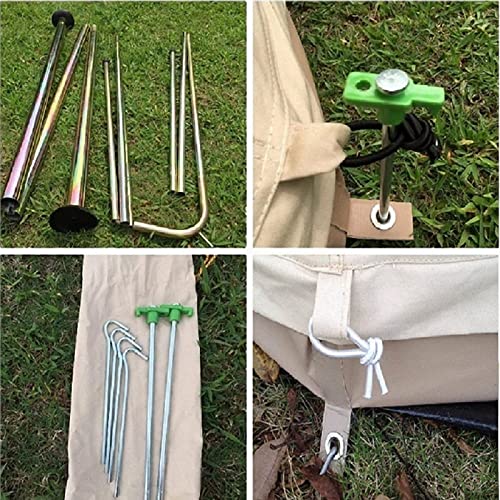 Carpa de campamento familiar impermeable 4 estaciones beige miniatura 7